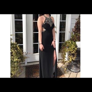 Black prom dress.